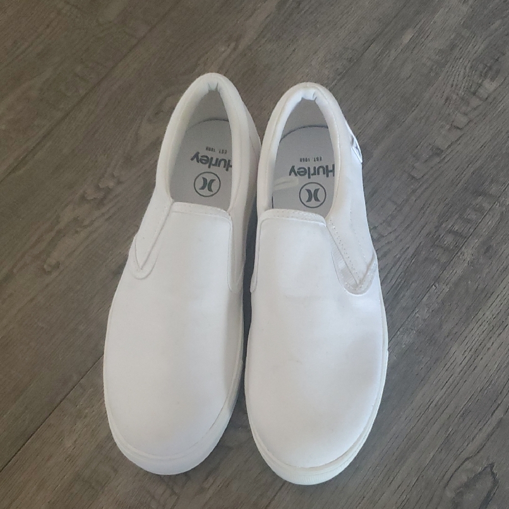NEW without Tags. Hurley White Slip-On Sneakers Canvas Casual